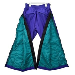 Vintage 90s LLBean Snow Pants LLKids Purple Teal Full Zip Kids Large 14-16